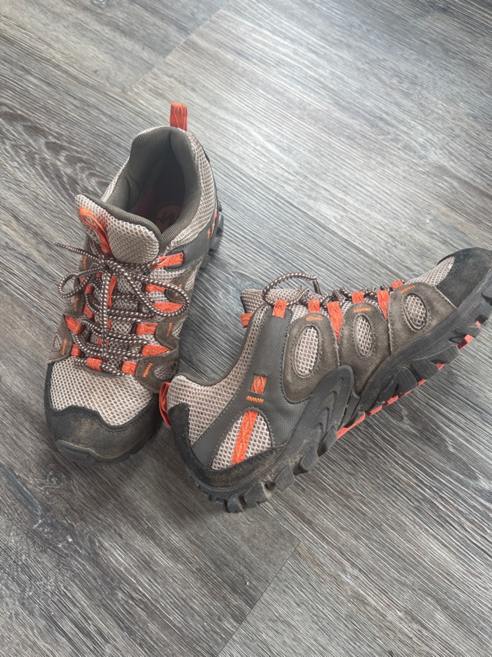 Merrell Brown and Orange Trail Runner
